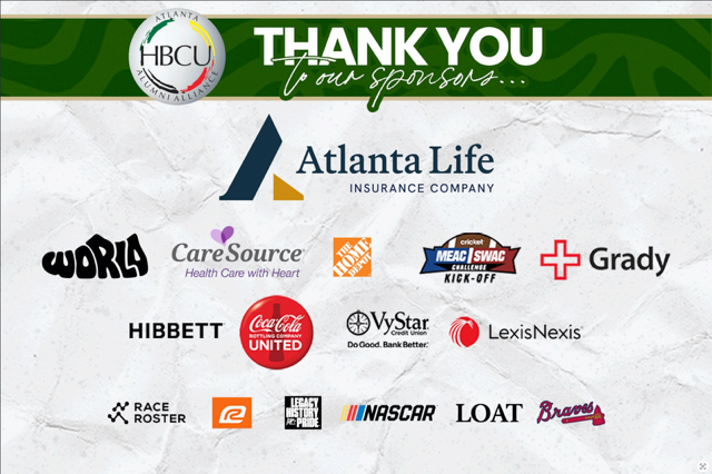 Thank you to our Sponsors